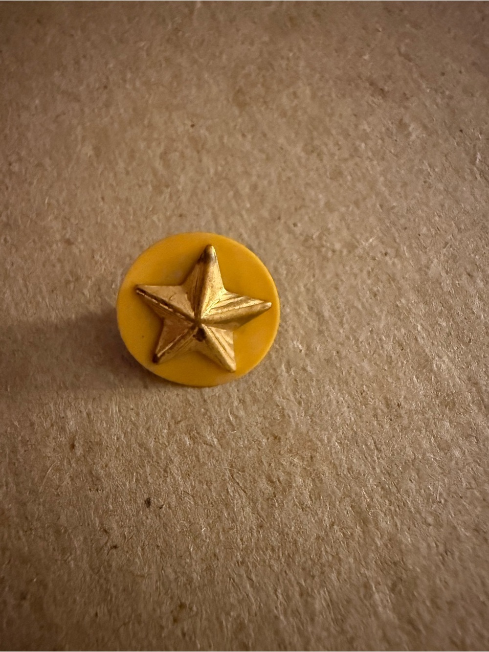 Vintage Girl Scouts Yellow Star Accent pin - Gold Star Pin